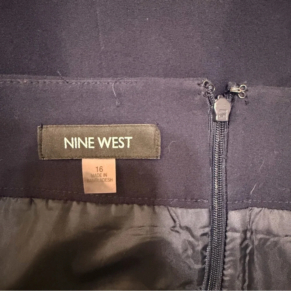 Nine West Navy Suit Pencil Skirt Size 16